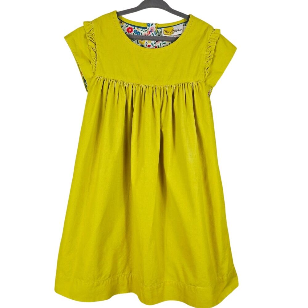 Mini Boden Yellow Light Cordoroy Sun Summer Dress Girls 7/8